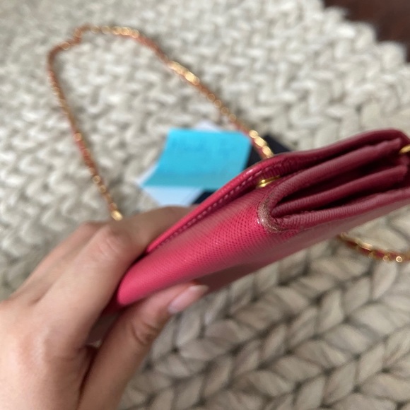 SOLD Prada Saffiano Wallet on Chain - Picture 3 of 10